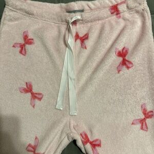Pink Bow womens Pajama Pants